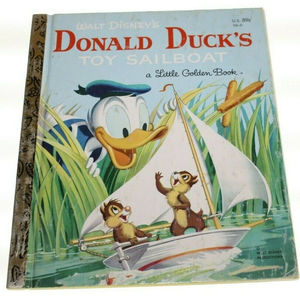 Walt Disney's Donald Duck's Toy Sailboat Little Golden Book 1990 Very Good Used